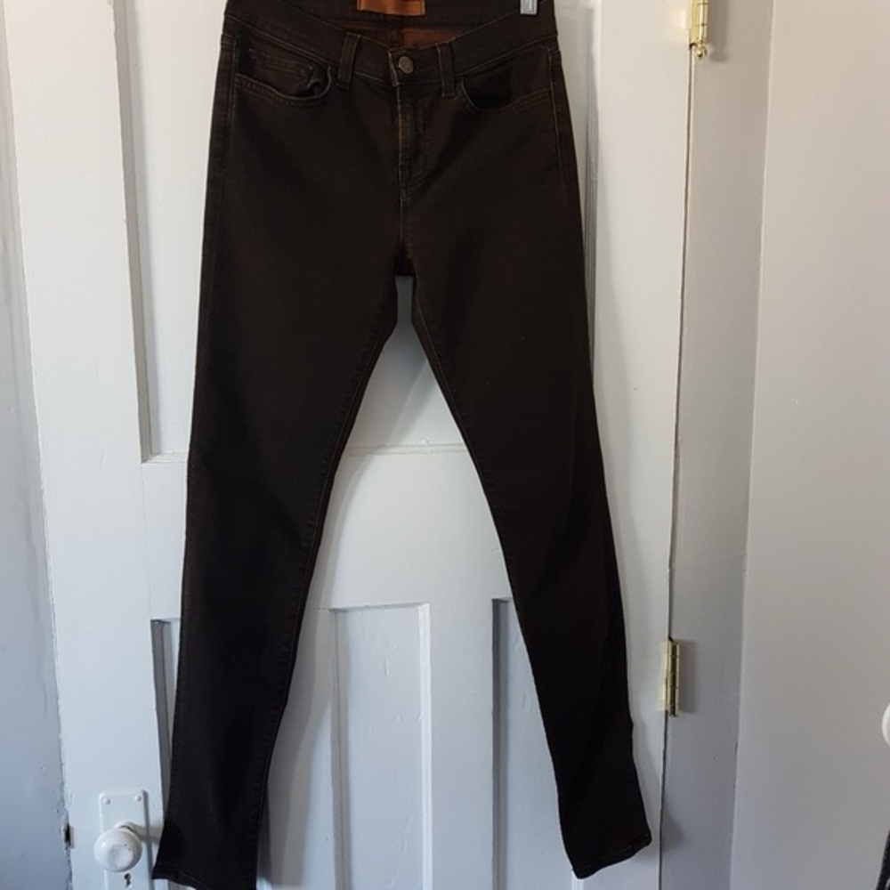 J Brand Skinny Jeans Noir Brown Sz 26
